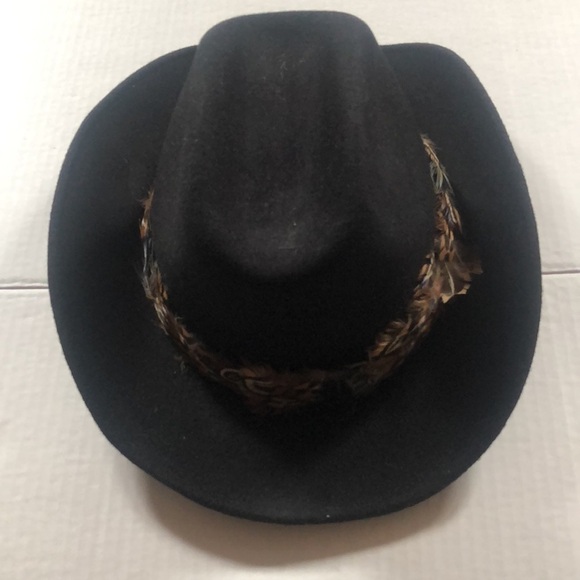 Vintage Henry Margu original creations soft fabric felt hat in black w feathers - Picture 3 of 13